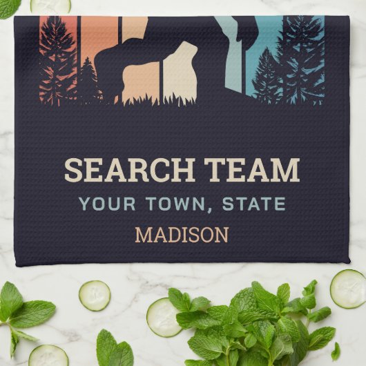 Benutzerdefinierter Textbigfoot Geschirrtuch (Gefaltet)