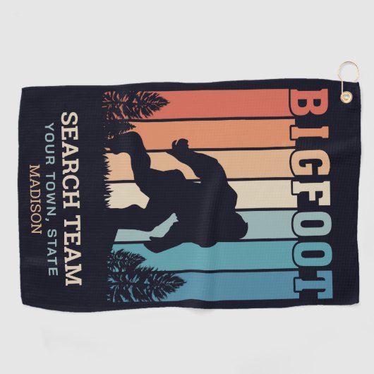 Benutzerdefinierter Textbigfoot Golfhandtuch (Horizontal)
