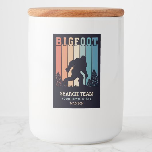 Benutzerdefinierter Textbigfoot Lebensmitteletikett (Vorderseite)