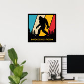 Benutzerdefinierter Textbigfoot Poster (Heimbüro)
