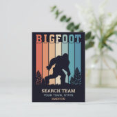 Benutzerdefinierter Textbigfoot Postkarte (Stehend Vorderseite)