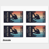 Benutzerdefinierter Textbigfoot Rechteckiger Aufkleber (Blatt)