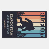 Benutzerdefinierter Textbigfoot Rechteckiger Aufkleber (Vorderseite)
