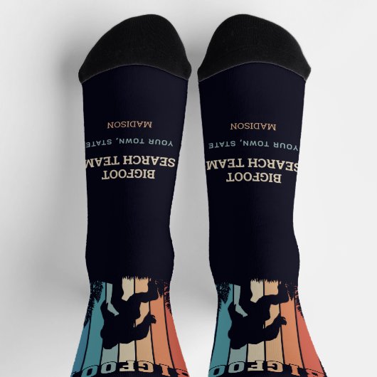 Benutzerdefinierter Textbigfoot Socken (Oben)