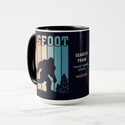 Benutzerdefinierter Textbigfoot Tasse (Vorderseite Links)