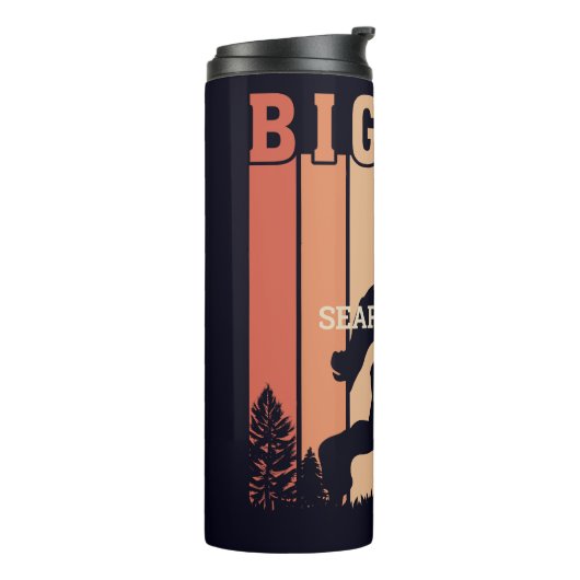 Benutzerdefinierter Textbigfoot Thermosbecher (Nach links gedreht)