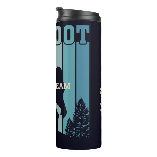 Benutzerdefinierter Textbigfoot Thermosbecher (Nach rechts gedreht)