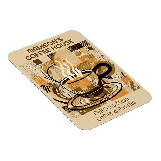 Benutzerdefinierter TextKaffee Magnet (Rechte Seite)