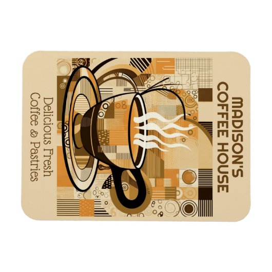 Benutzerdefinierter TextKaffee Magnet (Horizontal)