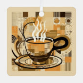 Benutzerdefinierter TextKaffee Ornament Aus Metall (Vorderseite)
