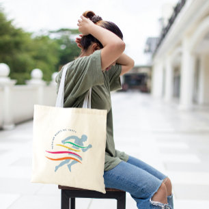 Benutzerdefinierter Textläufer/Athlet Tragetasche