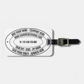 Benutzerdefinierter Textname Adresse Website Telef Gepäckanhänger (Vorderseite horizontal)