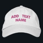 Benutzerdefinierter Textname Embroimierte Baseball Bestickte Baseballkappe<br><div class="desc">Wählen Sie Farbe und Schriftart - Gestalten Sie Ihre eigenen Personalisierten bestickten Hats mit benutzerdefiniertem Text - Name - Ihren Text hinzufügen / Name / mehr - Wählen Sie Ihre Farbe / Größe / Schriftart - Machen Sie Ihre einzigartigen Baseball- oder Business Caps / Hatgeschenke :) durch MIGNED</div>