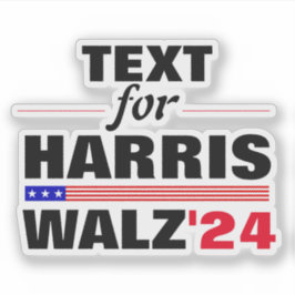 Benutzerdefinierter Textname für Harris Walz 2024  Aufkleber
