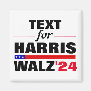 Benutzerdefinierter Textname für Harris Walz 2024  Magnet
