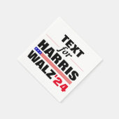 Benutzerdefinierter Textname für Harris Walz 2024  Serviette (Ecke)