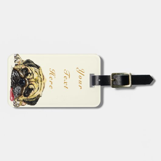 Benutzerdefinierter Textname Gepäckanhänger Funny  (Vorderseite horizontal)