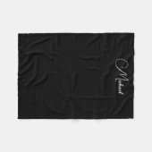 Benutzerdefinierter Textname Hinzufügen von Schwar Fleecedecke (Vorderseite (Horizontal))