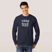 Benutzerdefinierter Textname Ming Basic Long Sleev T-Shirt (Vorne ganz)