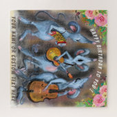 Benutzerdefinierter Textname Puzzle Happy Birthday (Horizontal)