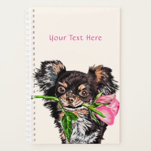 Benutzerdefinierter Textnamensplaner Kleiner Hund  Planer (Vorderseite)