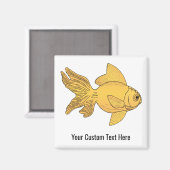 Benutzerdefinierter Textrahmen für die Fish-Abbild Magnet (Vorderseite/Rückseite)