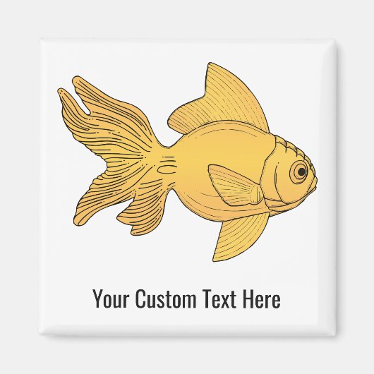 Benutzerdefinierter Textrahmen für die Fish-Abbild Magnet (Vorne)