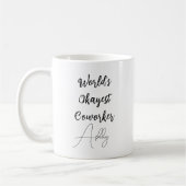 Benutzerdefinierter Textspass Spaß Weltbeste Arbei Kaffeetasse (Links)