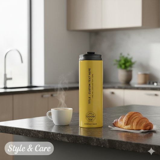 Benutzerdefinierter Thermobecher mit Logo & Text Thermosbecher