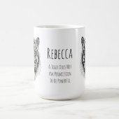 Benutzerdefinierter Tiger Schwarz-Weiß-Monogramm-S Kaffeetasse (Mittel)