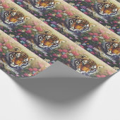Benutzerdefinierter Tiger-Text Geschenkpapier (Ecke)