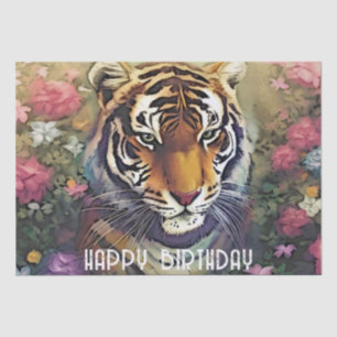 Benutzerdefinierter Tiger-Text Seidenpapier
