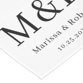 Benutzerdefinierter Tischläufer mit Monogramm für (Ecke)