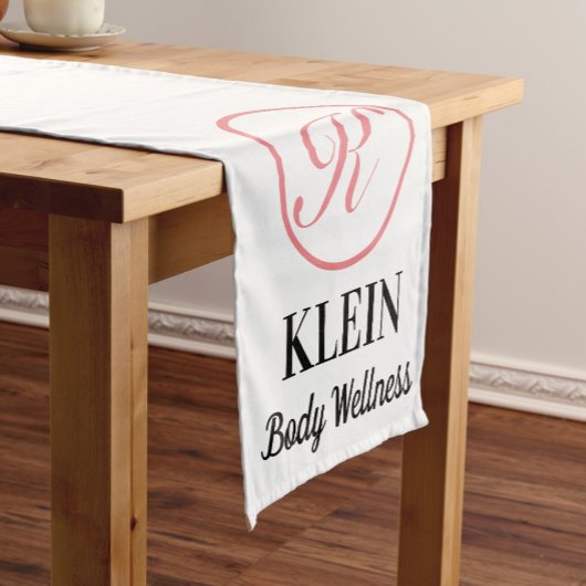Benutzerdefinierter Tischrunner mit Logo und Text Kurzer Tischläufer