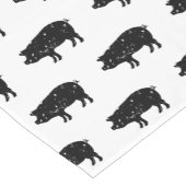 Benutzerdefinierter Tischrunner mit schwarzem Schw Kurzer Tischläufer (Ecke)