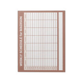 Benutzerdefinierter Titel Wochenplaner Notepad Notizblock (Rotiert)