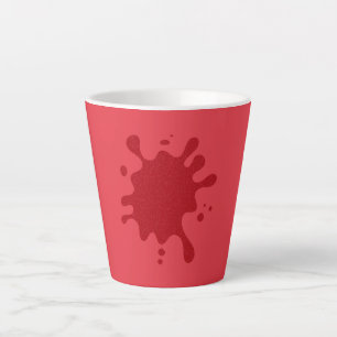 Benutzerdefinierter Tomatenroter Latte-Mug mit Spr Milchtasse