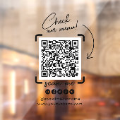 Benutzerdefinierter Transparente Geschäft- QR-Code Fensteraufkleber (Blatt 2)