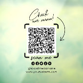 Benutzerdefinierter Transparente Geschäft- QR-Code Fensteraufkleber (Blatt 3)