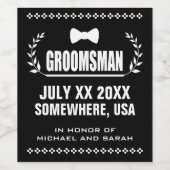 Benutzerdefinierter Trauzeuge Weinetikett (Einzelnes Label)