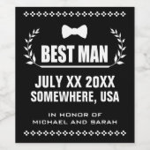 Benutzerdefinierter Trauzeuge Weinetikett (Einzelnes Label)