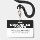 Benutzerdefinierter Treiber ohne Alkohol Ausweis (Front with Lanyard)