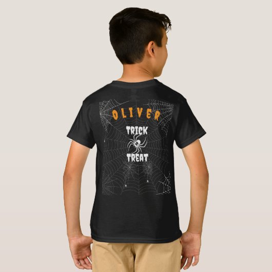 Benutzerdefinierter Trick oder Treat Spooky Spione T-Shirt (Schwarz voll)