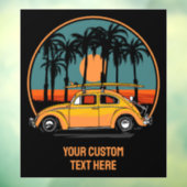 Benutzerdefinierter tropischer Surfer-Sonnenunterg Fensteraufkleber (Blatt 3)