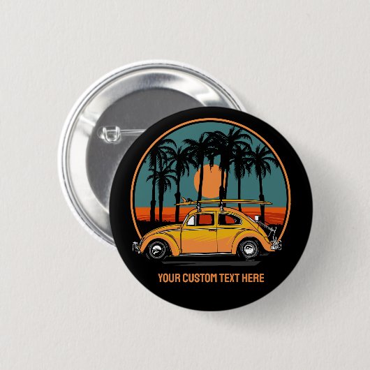 Benutzerdefinierter tropischer Text Button (Vorne & Hinten)