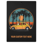 Benutzerdefinierter tropischer Text Klemmbrett (Rückseite)