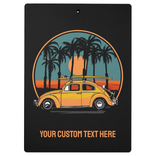 Benutzerdefinierter tropischer Text Klemmbrett (Rückseite)