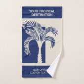 Benutzerdefinierter tropischer Textabschnitt Badhandtuch Set (Handtuch)