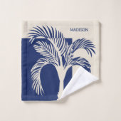 Benutzerdefinierter tropischer Textabschnitt Badhandtuch Set (Waschlappen)