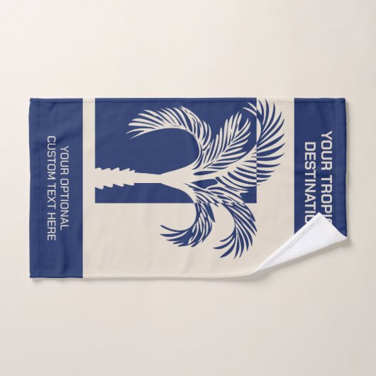 Benutzerdefinierter tropischer Textabschnitt Badhandtuch Set (Handtuch)